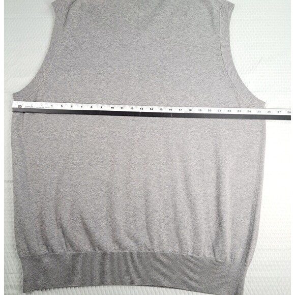 Chaps V-Neck Sweater Vest Mens Size 2XLT Big & Tall Gray Preppy Business NWT - Picture 11 of 12